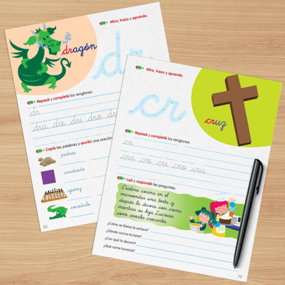 🌟 Set de 4 Libros Mágicos + Cuaderno Digital de Caligrafía Avanzada